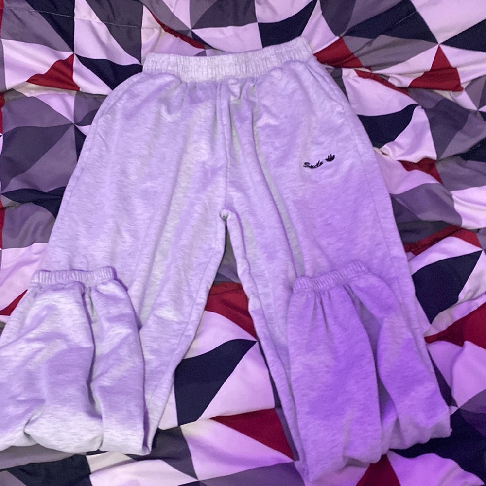 Gray sweatpants